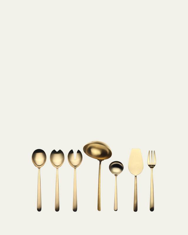 Linea Ice Oro 7-Piece Full Serving Set